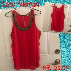 Cato Beautiful Tank Top Blouse SZ 22/24